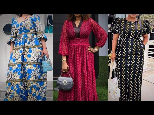 simple, stylish, and beautiful long gown Ankara dress style | African print dresses | fashion styles