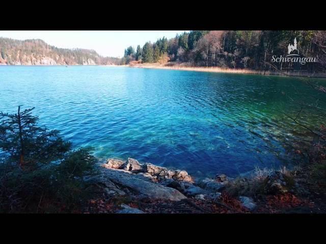 Lake Alpsee in Schwangau Bavaria Germany near the royal castles Neuschwanstein and Hohenschwangau