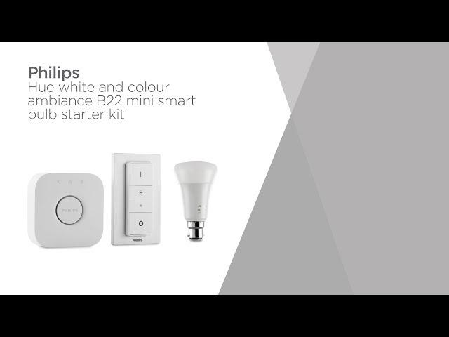 Philips Hue White & Colour Ambience Mini Bulb Starter Kit - B22 | Product Overview | Currys PC World