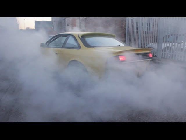 NISSAN S14A DEAD TURBO BURNOUT (V8ILLUMINATI)