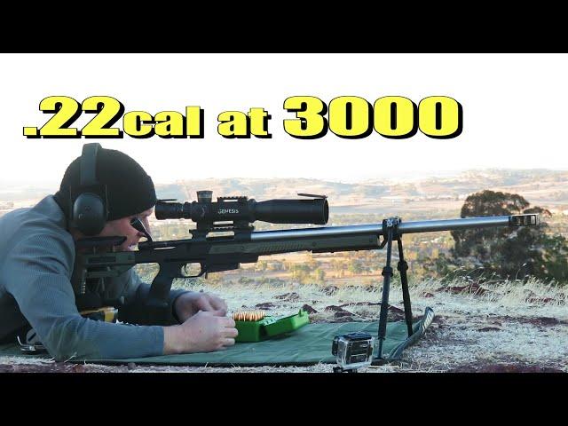 22cal at 3000 yards....    FYI this is not 22LR