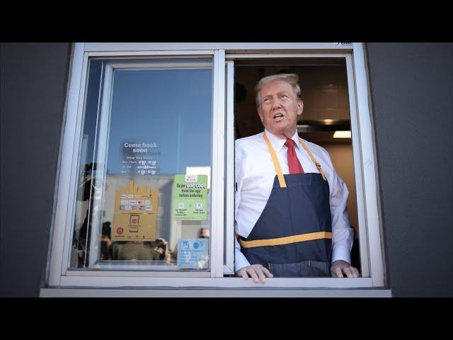 Дональд Трамп удивлял посетителей в окошке McDonald's