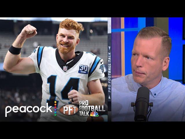 Andy Dalton steps in to lead Carolina Panthers to win over Raiders | Pro Football Talk | NFL on NBC