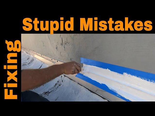 DIY Liquid Sealant - How to Repair Flat Roof Flashing Leaks easy and fast