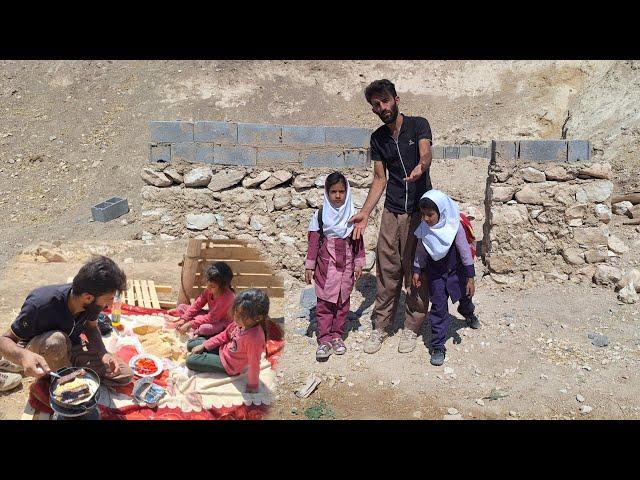 "Javad's continuous effort to build a natural and strong house with straw and soil"