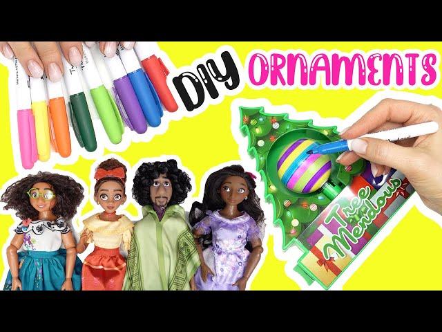 Christmas Tree Ornament Decorator Kit with Encanto Mirabel, Luisa, Isabela, Bruno Dolls! DIY Crafts