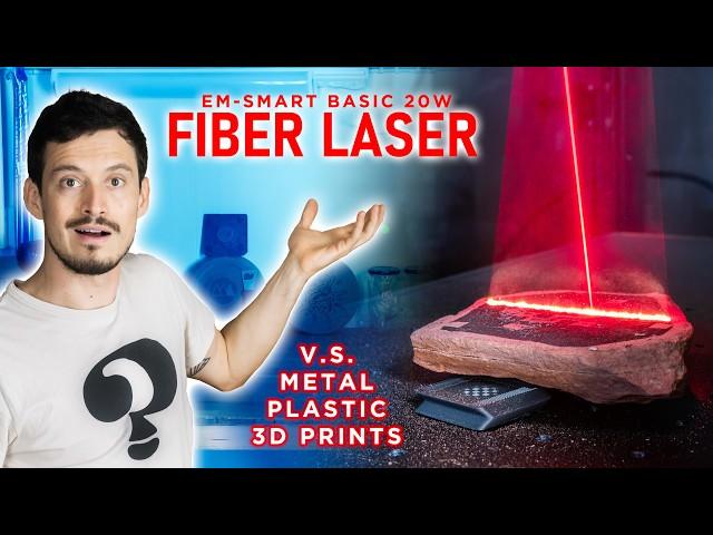 Fiber Laser VS. 3D Prints, Rocks, Metal // EM-Smart Basic 1 Review