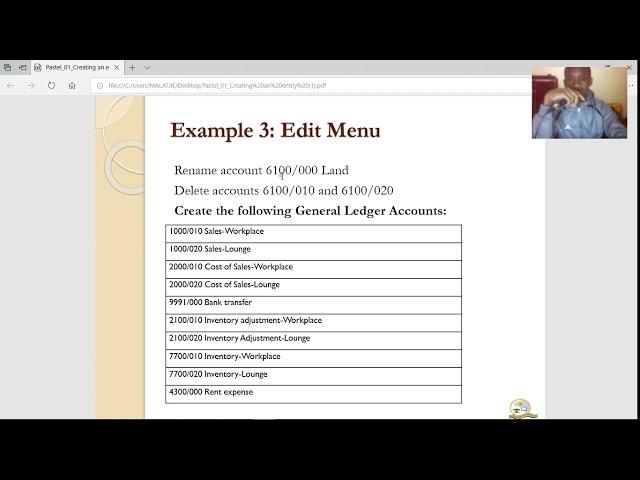 Creating General Ledger Accounts on Pastel Accounting