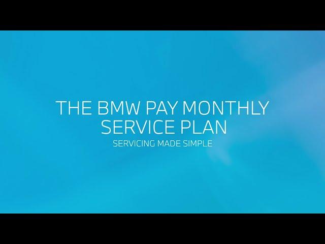 BMW Pay Monthly Service Plan