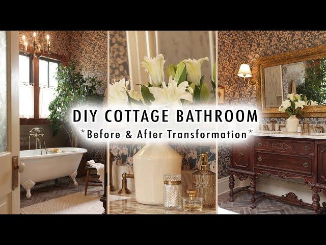 DIY COTTAGE BATHROOM *Full Transformation & Decorating Ideas* | Before & After