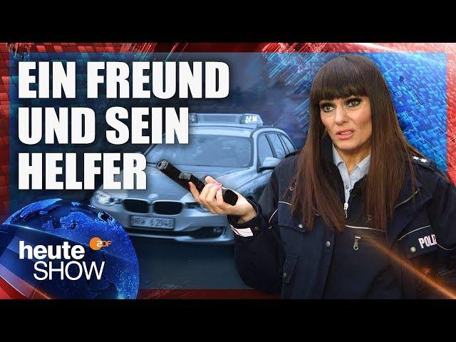 Ein Polizei zu sein, ist Larissas absoluter Traumjob (Martina Hill) | heute-show vom 17.11.2017