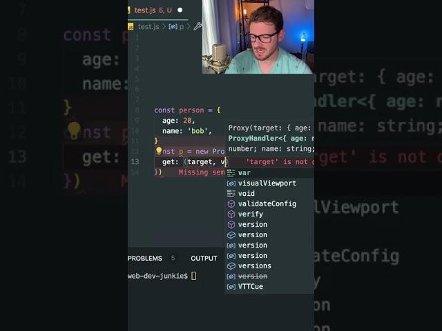 How to use the javascript Proxy class to watch for reads #shorts