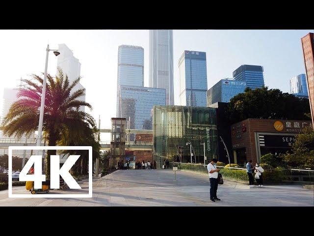 深圳市福田区街景感受中国速度  China ShenZhen Downtown Walking 2021/2/6