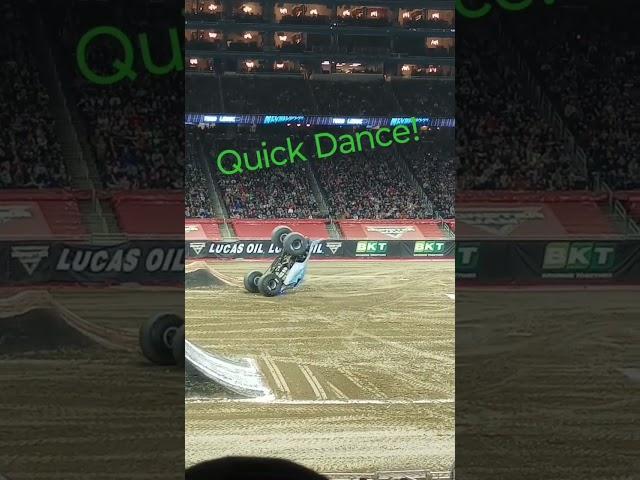 Megalodon Rollover And Bounce. #alphaacres #detroit #monsterjam #monstertruck #power #speed #rumble