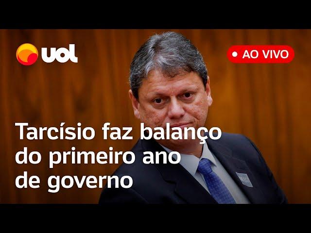  Tarcísio ao vivo: Governador de SP apresenta os resultados do primeiro ano de gestão do Estado