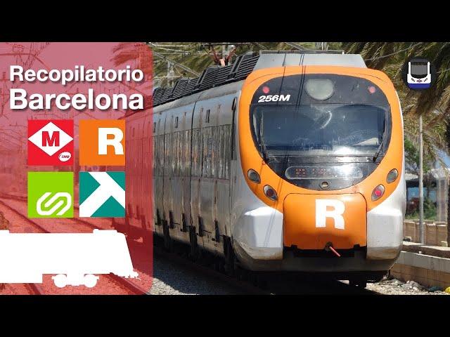 Recopilatorio de trenes por Barcelona | Especial fin de año 2024