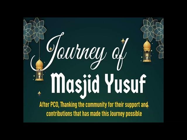 Journey of Masjid Yusuf