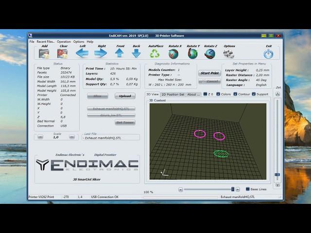 EndiCam Slicer - How is it works. Exhoust Manafold Part 1