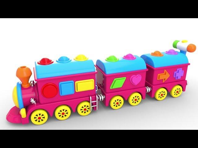 Learn Shapes with Train Toy - Shapes Videos Collection for Children