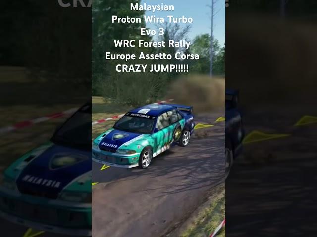 Malaysia Petronas Proton Wira Evo 3 WRC Forest Rally Europe with Crazy Jump with total damage!!!!!!