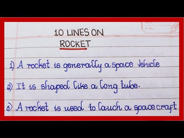 10 Lines on Rocket in English | Few Lines on Rocket