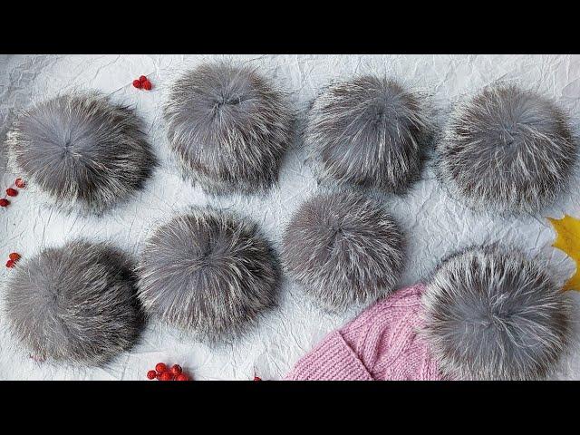 Making eight GORGEOUS collar pom-poms from the FREE jacket. Real fur pom-pom in five minutes.