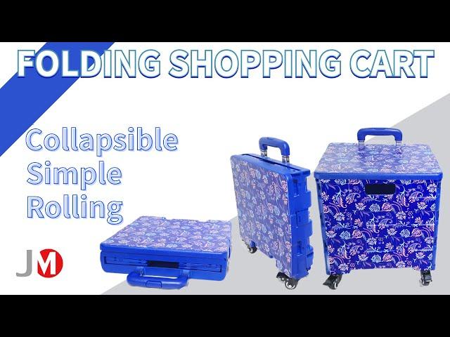 4 Wheels Folding Shopping Cart | Best shopping crate when going outdoors,Perfect Shopping Partner