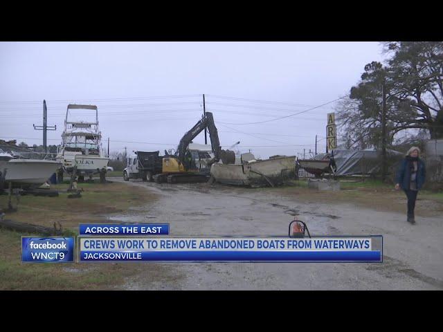 City of Jacksonville begins work of removing abandoned, derelict boats