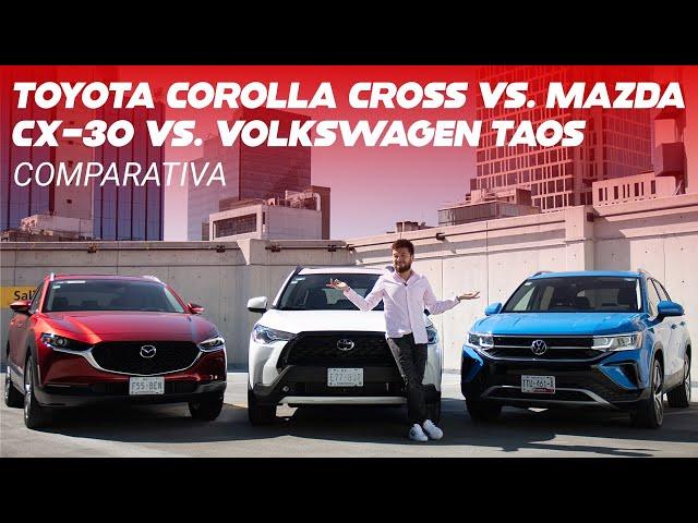 Toyota Corolla Cross vs. Mazda CX-30 y Volkswagen Taos, comparativa: los SUV son los nuevos sedanes