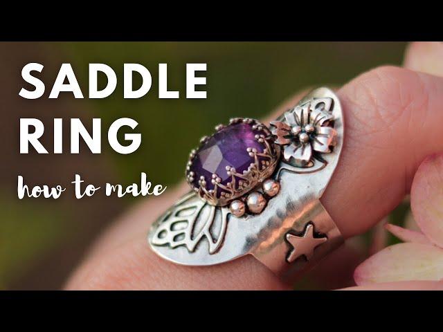 The EASIEST WAY! How to make a SADDLE ring | Ring making tutorial