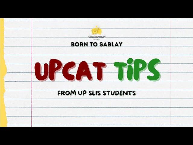 #UPCAT2024 Tips from UP SLIS Students | 2 more days