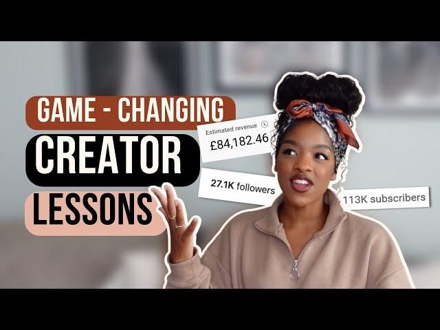 MUST watch for all creators | 5 MAJOR lessons for content creators