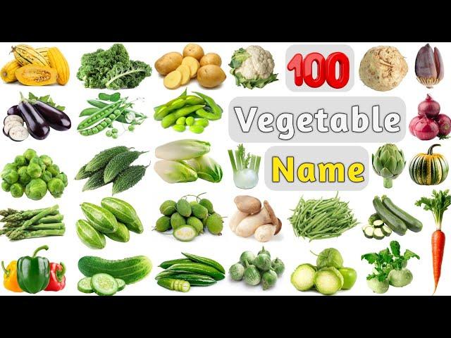 100 Vegetables Name ll List of Common Vegetables ll Vegetables Vocabulary in English With Pictures