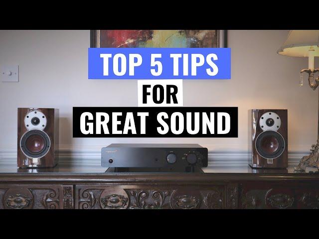 Top 5 tips for great sound - Roadmap to success!