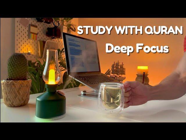 3-Hour Study With Me | Quran For Study | Quran recitation | pomodoro 50/10 | Lofi Quran