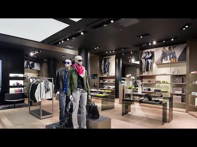 Men's clothing store interior design display counter - interior image