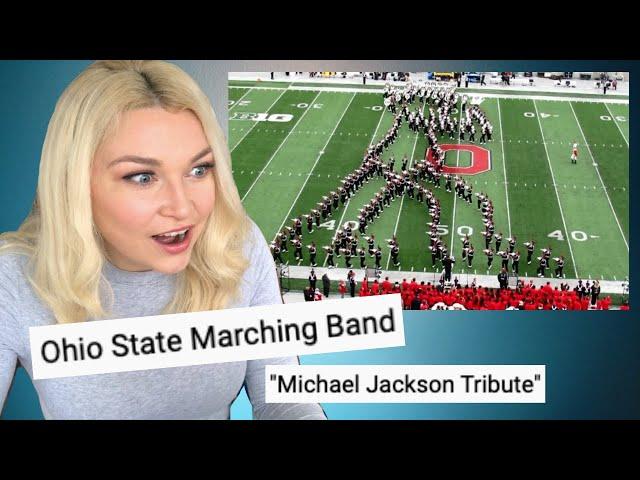 New Zealand Girl Reacts to OHIO STATE MARCHING BAND - MICHAEL JACKSON TRIBUTE!!