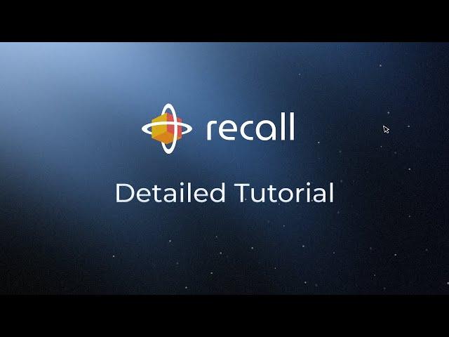 Just Launched : Detailed Recall Tutorial on our latest features