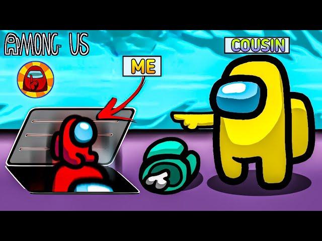 Among us with cousin |Funny gameplay|On vtg!