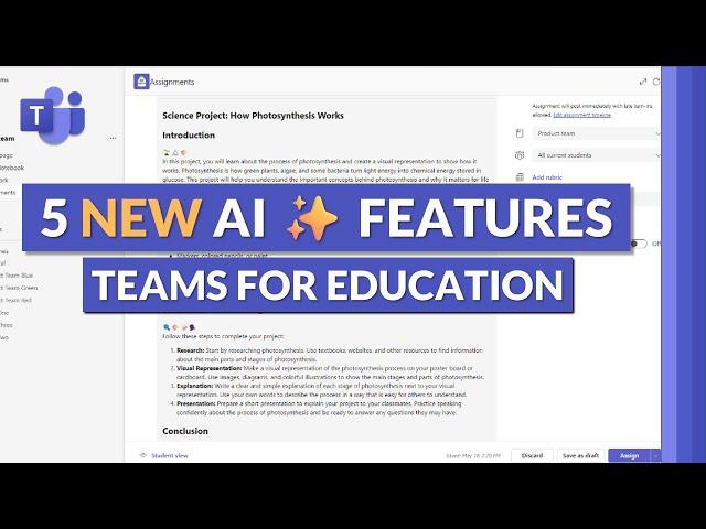 5 new AI features in Microsoft Teams for Education