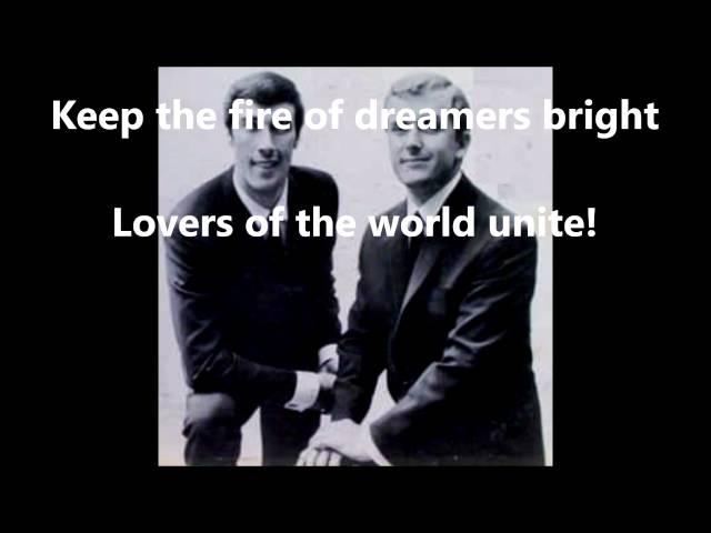 Lovers of the World, Unite  DAVID & JONATHAN (with lyrics)