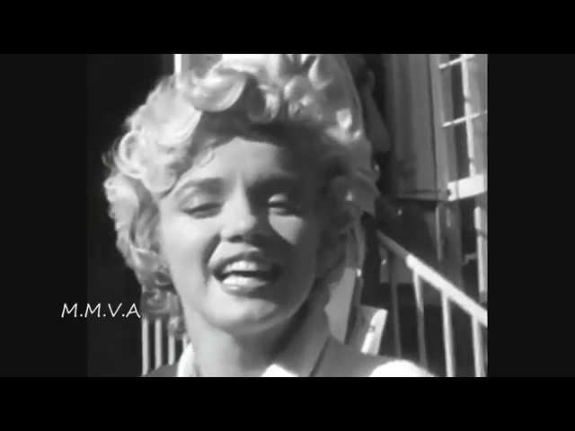 Footage of Marilyn Monroe interview at airport with On location filming for The 7 Year Itch 1954