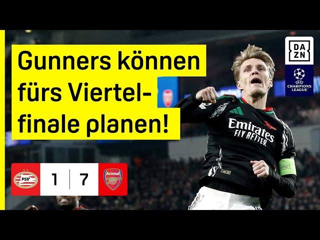 PSV Eindhoven - FC Arsenal | UEFA Champions League | DAZN Highlights