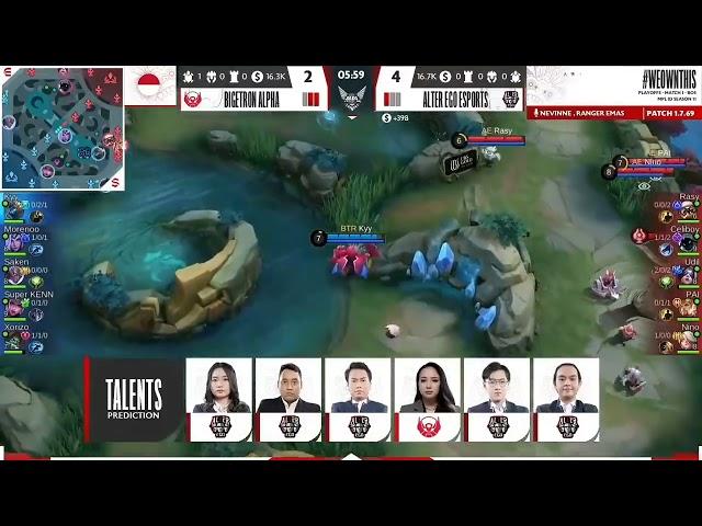 MELISSA NINO MANIAC DI PLAY OFF | BTR vs ALTER EGO GAME 4 | PLAY OFF SEASON 11 | MPL INDONESIA