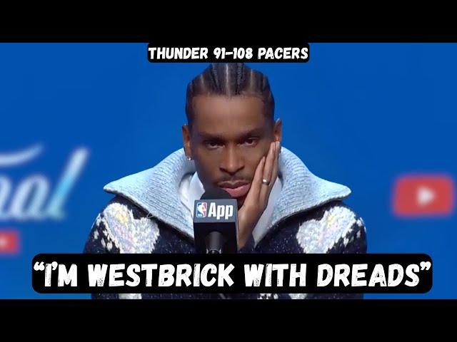 Shai Gilgeous Alexander turns into WESTBRICK in blowout - Post Game Interview - Thunder vs Pacers