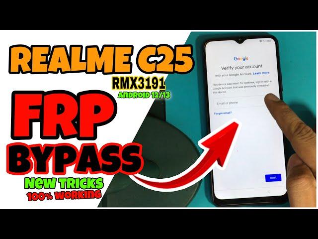 Realme C25 (RMX3191) frp bypass | Android 12/13 New Tricks No need PC 100% working