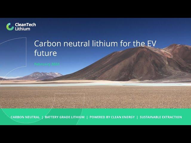 CleanTech Lithium PLC (OTCQB: CTLHF | AIM: CTL): Virtual Investor Conferences