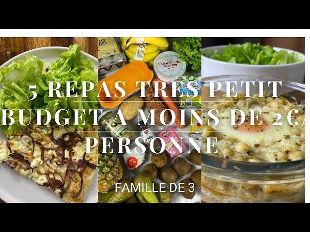 2€ par repas : recettes faciles et rapide