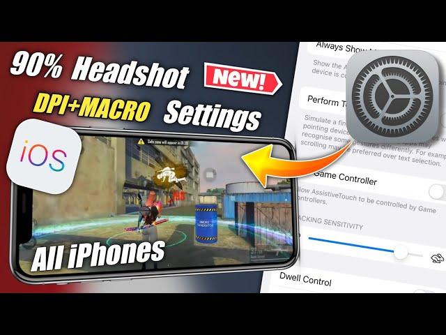 New DPI Settings For Free Fire In iPhone 90% Headshot | Free Fire MACRO Setting |iPhone dpi Setting