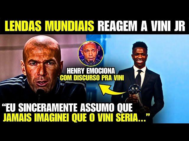  OLHA A REAÇÃO DE ZIDANE E HENRY E DAS PRINCIPAIS LENDAS MUNDIAIS APÓS O VINI JR VENCER O THE BEST!